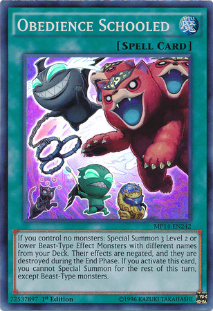 Obedience Schooled [MP14-EN242] Super Rare | Good Games Adelaide SA