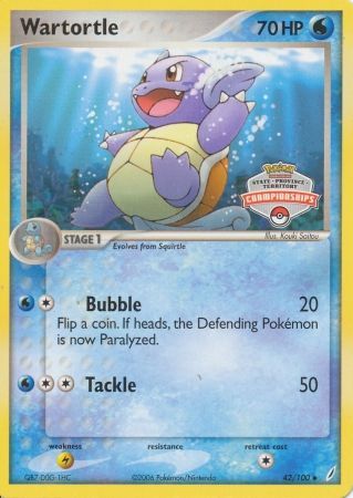 Wartortle (42/100) (States Championship Promo) [EX: Crystal Guardians] | Good Games Adelaide SA