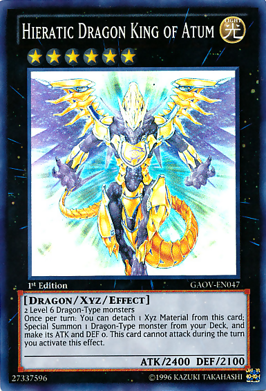 Hieratic Dragon King of Atum [GAOV-EN047] Super Rare | Good Games Adelaide SA