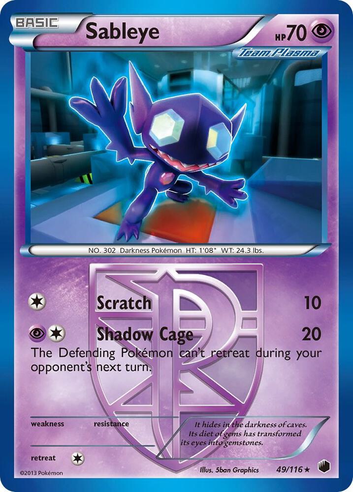 Sableye Team Plasma 49/116 (Plasma Freeze)  | Good Games Adelaide SA