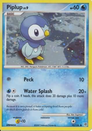Piplup (93/130) (Cosmos Holo) [Diamond & Pearl: Base Set] | Good Games Adelaide SA