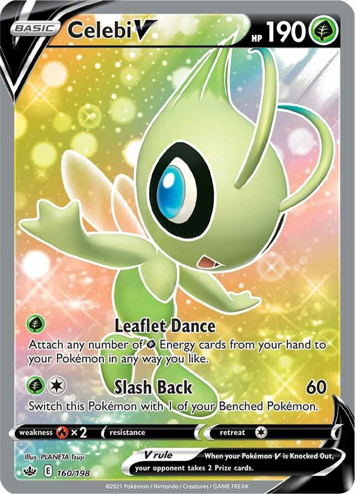 Celebi V Full Art 160/198 (SWSH06: Chilling Reign)  - Holofoil | Good Games Adelaide SA