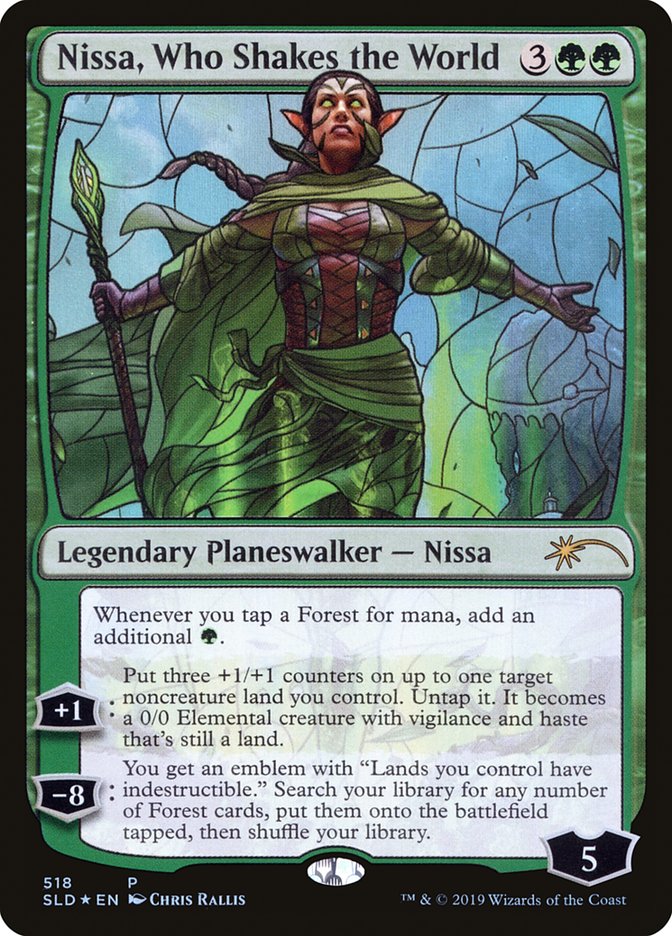 Nissa, Who Shakes the World (Stained Glass) [Secret Lair Drop Promos] | Good Games Adelaide SA