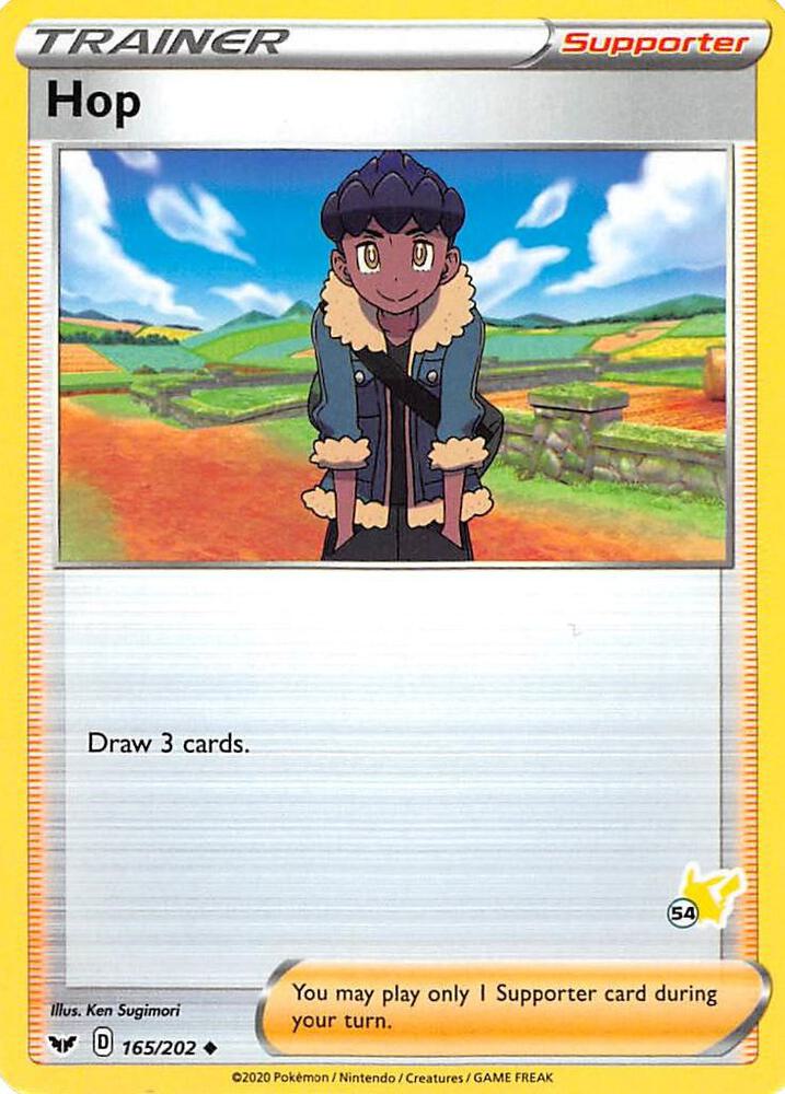 Hop 165 202 54 Pikachu Stamped 165/202 (Battle Academy 2022)  | Good Games Adelaide SA