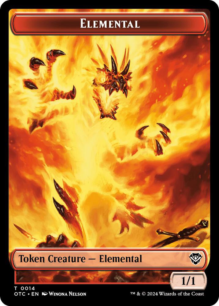 Elemental 0014 Soldier 0026 Double Sided Token 14 // 26 (Commander: Outlaws of Thunder Junction)  | Good Games Adelaide SA