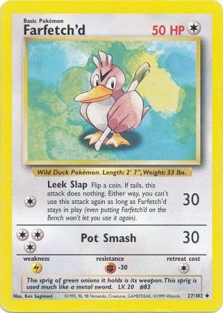 Farfetch'd (27/102) [Base Set Unlimited] | Good Games Adelaide SA