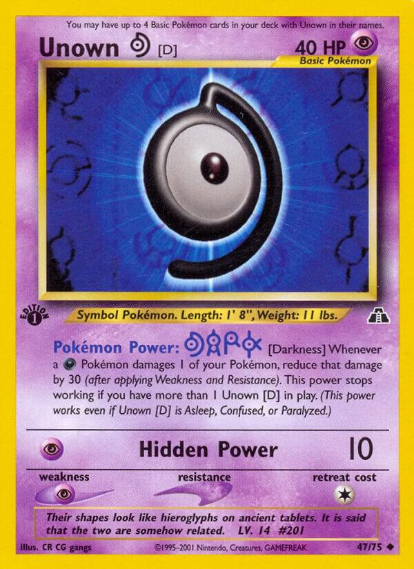 Unown D 47/75 (Neo Discovery)  - 1st Edition | Good Games Adelaide SA