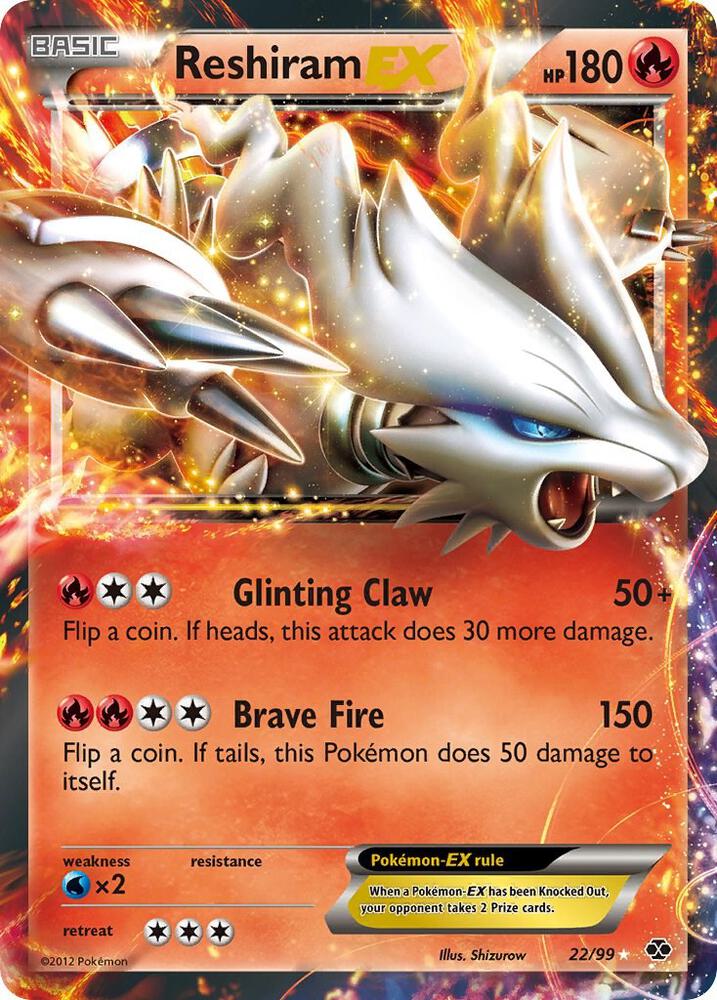 Reshiram EX 22/99 (Next Destinies)  - Holofoil | Good Games Adelaide SA