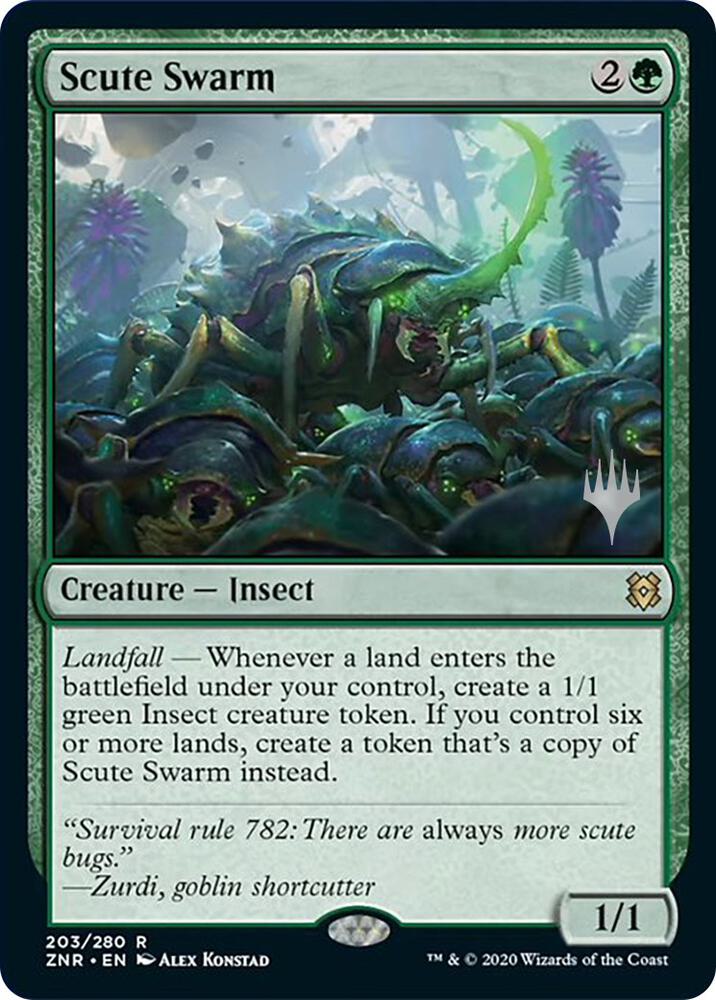 Scute Swarm 203 (Promo Pack: Zendikar Rising)  | Good Games Adelaide SA