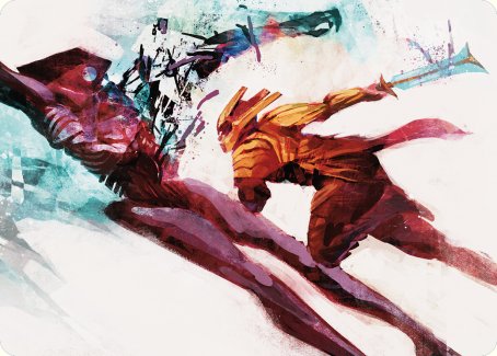 Hexgold Slash Art Card [Phyrexia: All Will Be One Art Series] | Good Games Adelaide SA