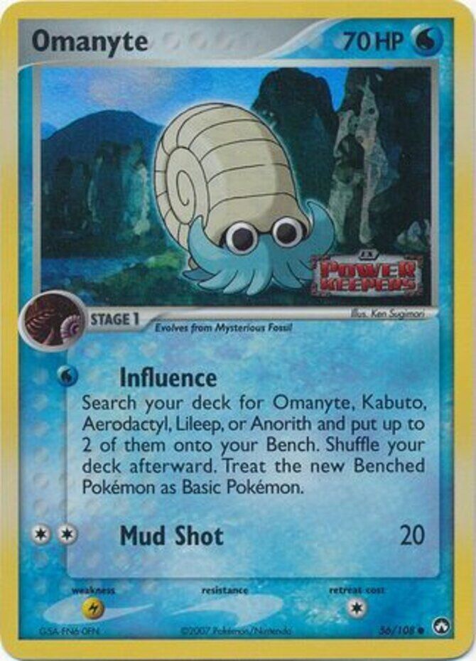 Omanyte (56/108) (Stamped) [EX: Power Keepers] | Good Games Adelaide SA