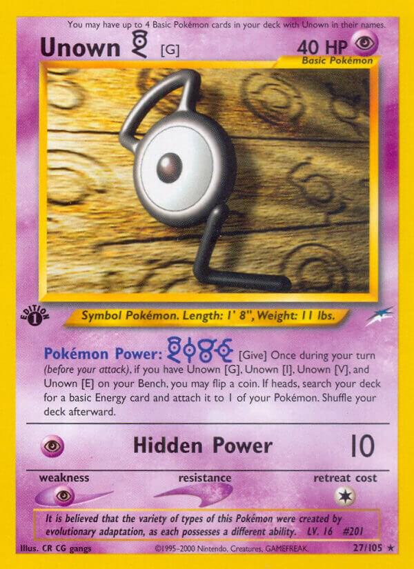 Unown G 027/105 (Neo Destiny)  - 1st Edition | Good Games Adelaide SA