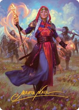 Jaya Fiery Negotiator Art Card 34 81 Gold Stamped Signature 34 (Art Series: Dominaria United)  | Good Games Adelaide SA