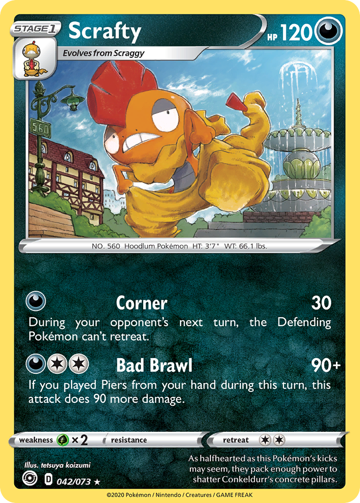 Scrafty (042/073) [Sword & Shield: Champion's Path] | Good Games Adelaide SA