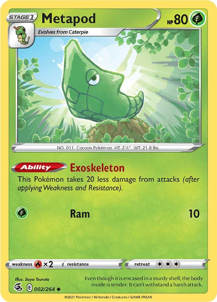 Metapod (002/264) [Sword & Shield: Fusion Strike] | Good Games Adelaide SA