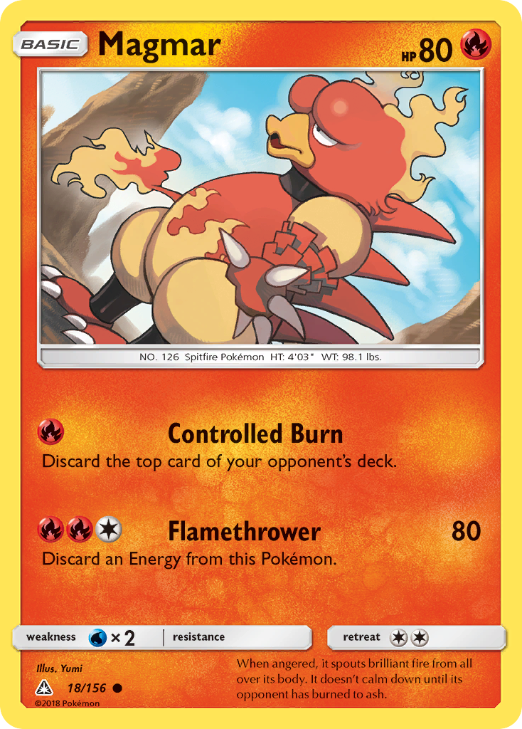 Magmar (18/156) [Sun & Moon: Ultra Prism] | Good Games Adelaide SA