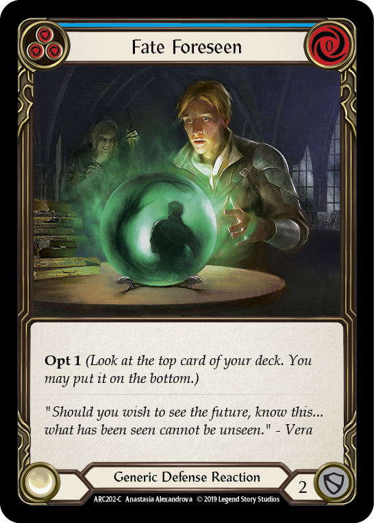 Fate Foreseen (Blue) [ARC202-C] 1st Edition Rainbow Foil | Good Games Adelaide SA