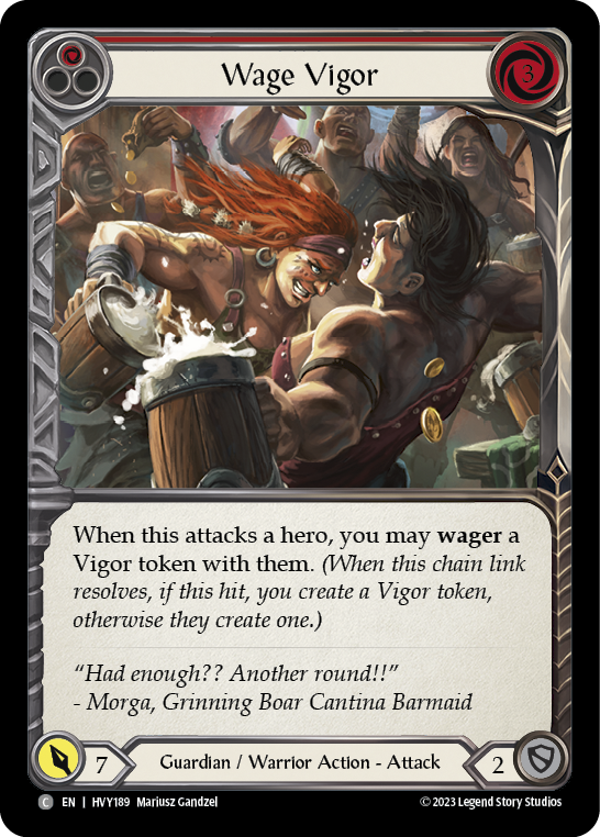 Wage Vigor (Red) [HVY189] (Heavy Hitters)  Rainbow Foil | Good Games Adelaide SA