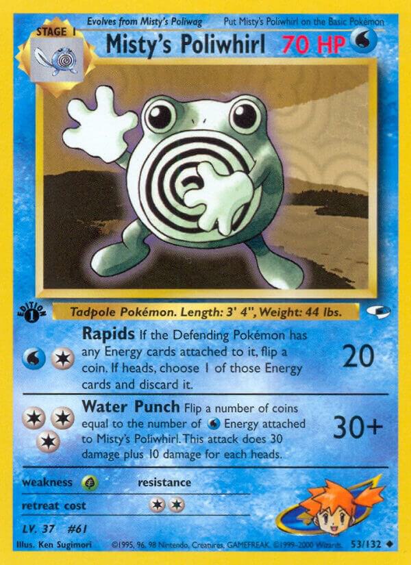 Misty's Poliwhirl 053/132 (Gym Heroes)  - 1st Edition | Good Games Adelaide SA