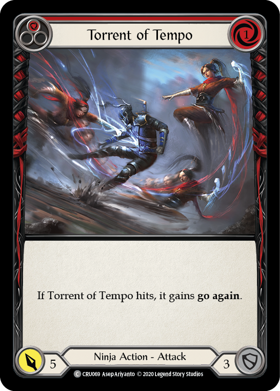 Torrent of Tempo (Red) [CRU069] 1st Edition Rainbow Foil | Good Games Adelaide SA