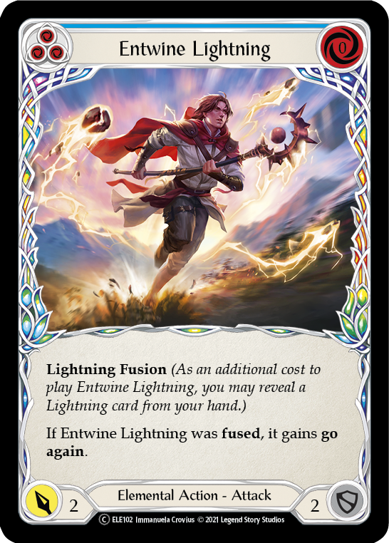 Entwine Lightning (Blue) [U-ELE102] Unlimited Rainbow Foil | Good Games Adelaide SA