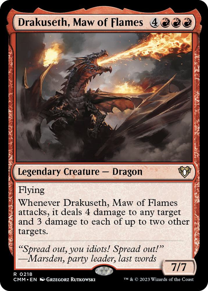 Drakuseth, Maw of Flames 218 (Commander Masters)  - Foil | Good Games Adelaide SA