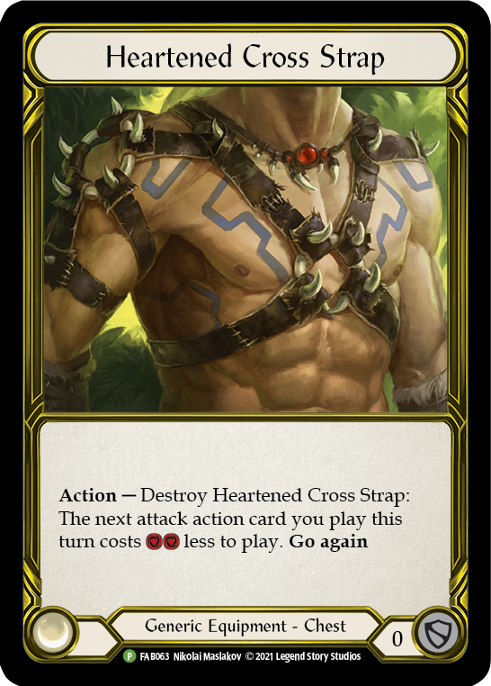 Heartened Cross Strap (Golden) [FAB063] (Promo)  Cold Foil | Good Games Adelaide SA
