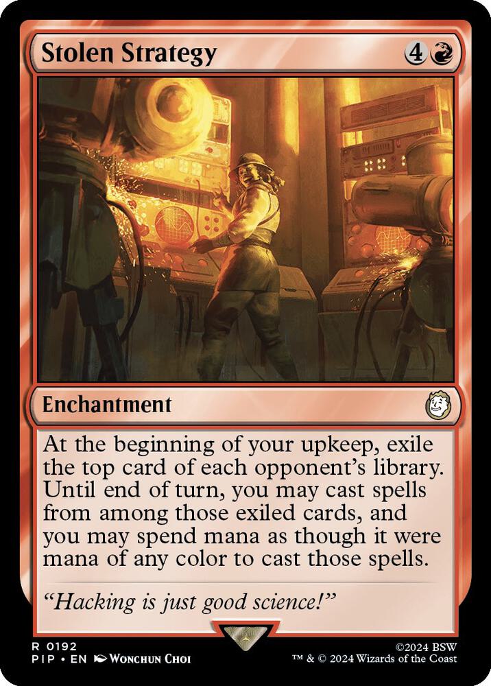 Stolen Strategy 192 (Universes Beyond: Fallout)  - Foil | Good Games Adelaide SA
