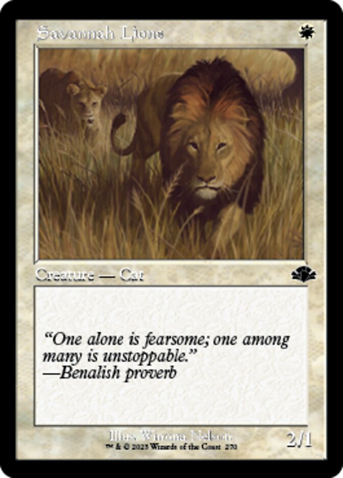Savannah Lions (Retro) [Dominaria Remastered] | Good Games Adelaide SA