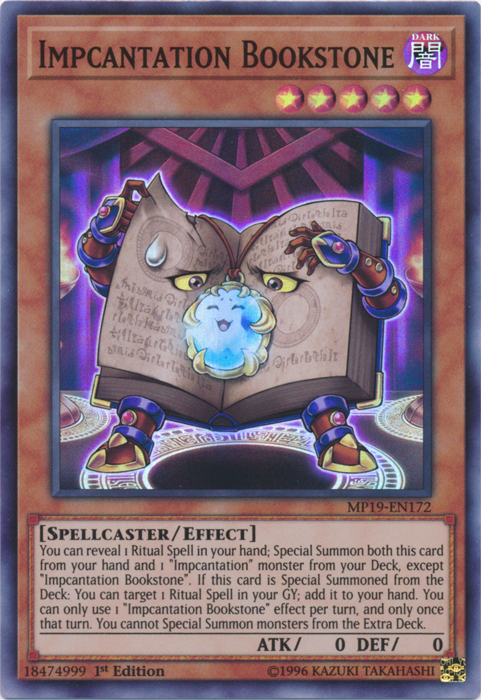 Impcantation Bookstone [MP19-EN172] Super Rare | Good Games Adelaide SA