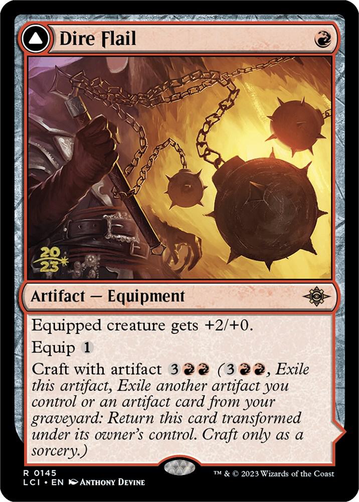 Dire Flail 145 (Prerelease Cards)  - Foil | Good Games Adelaide SA