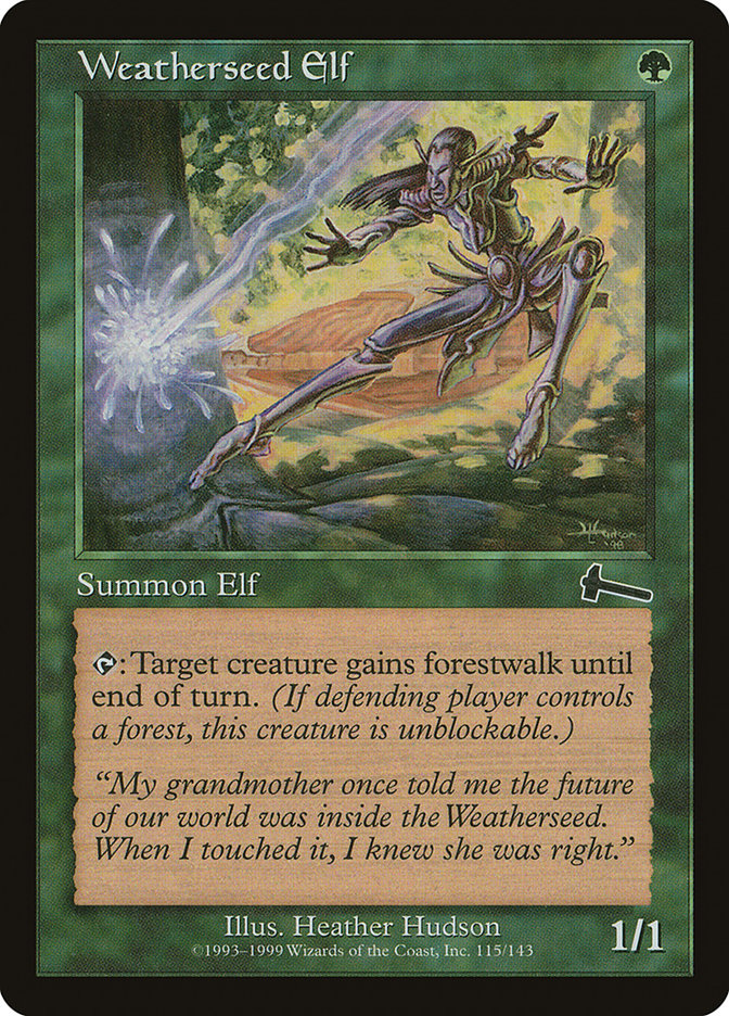 Weatherseed Elf 115 (Urza's Legacy)  - Foil | Good Games Adelaide SA