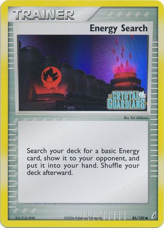 Energy Search (86/100) (Stamped) [EX: Crystal Guardians] | Good Games Adelaide SA