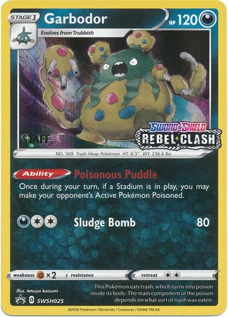 Garbodor (SWSH025) (Staff Prerelease Promo) [Sword & Shield: Black Star Promos] | Good Games Adelaide SA