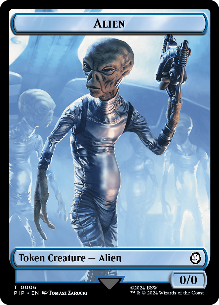 Radiation // Alien Double-Sided Token [Fallout Tokens] | Good Games Adelaide SA