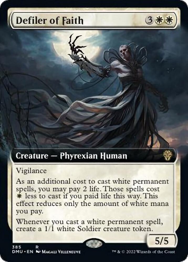 Defiler of Faith Extended Art 385 (Dominaria United)  - Foil | Good Games Adelaide SA