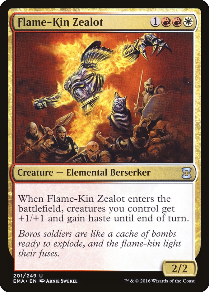 Flame-Kin Zealot 201 (Eternal Masters)  - Foil | Good Games Adelaide SA