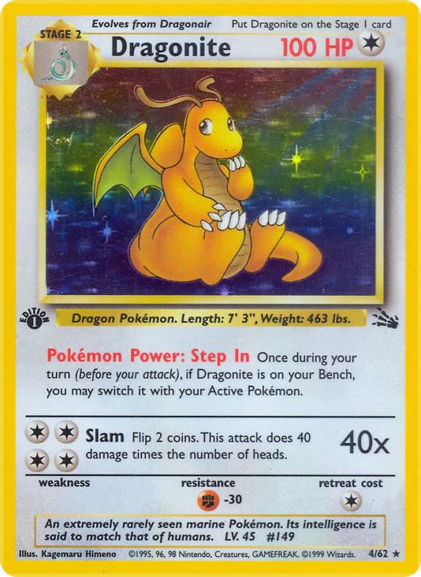 Dragonite  04/62 (Fossil)  - 1st Edition Holofoil | Good Games Adelaide SA