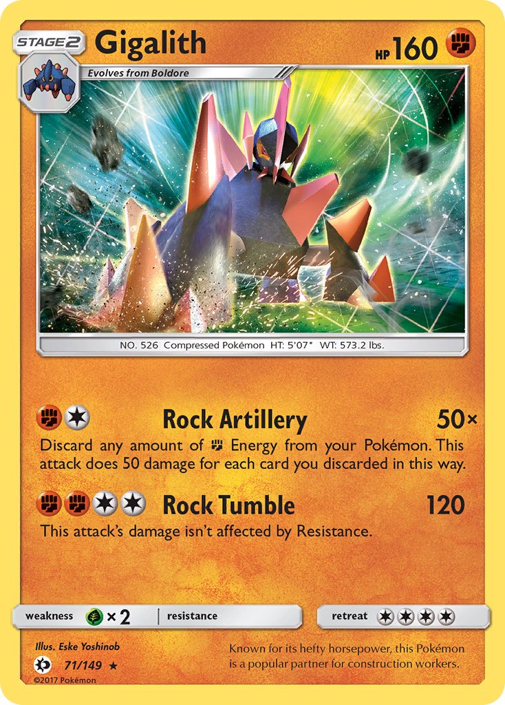 Gigalith (71/149) (Cosmos Holo) (Blister Exclusive) [Sun & Moon: Base Set] | Good Games Adelaide SA
