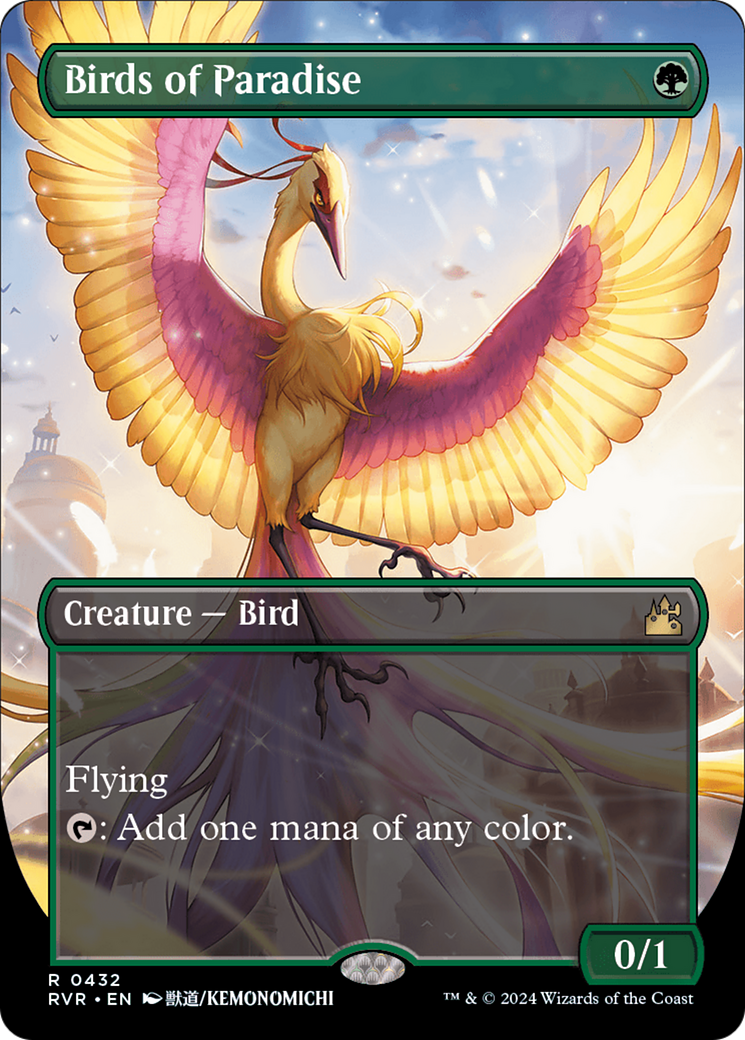 Birds of Paradise (Anime Borderless) [Ravnica Remastered] | Good Games Adelaide SA