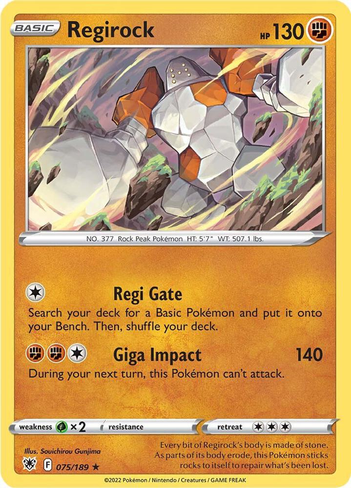 Regirock 075/189 (SWSH10: Astral Radiance)  | Good Games Adelaide SA