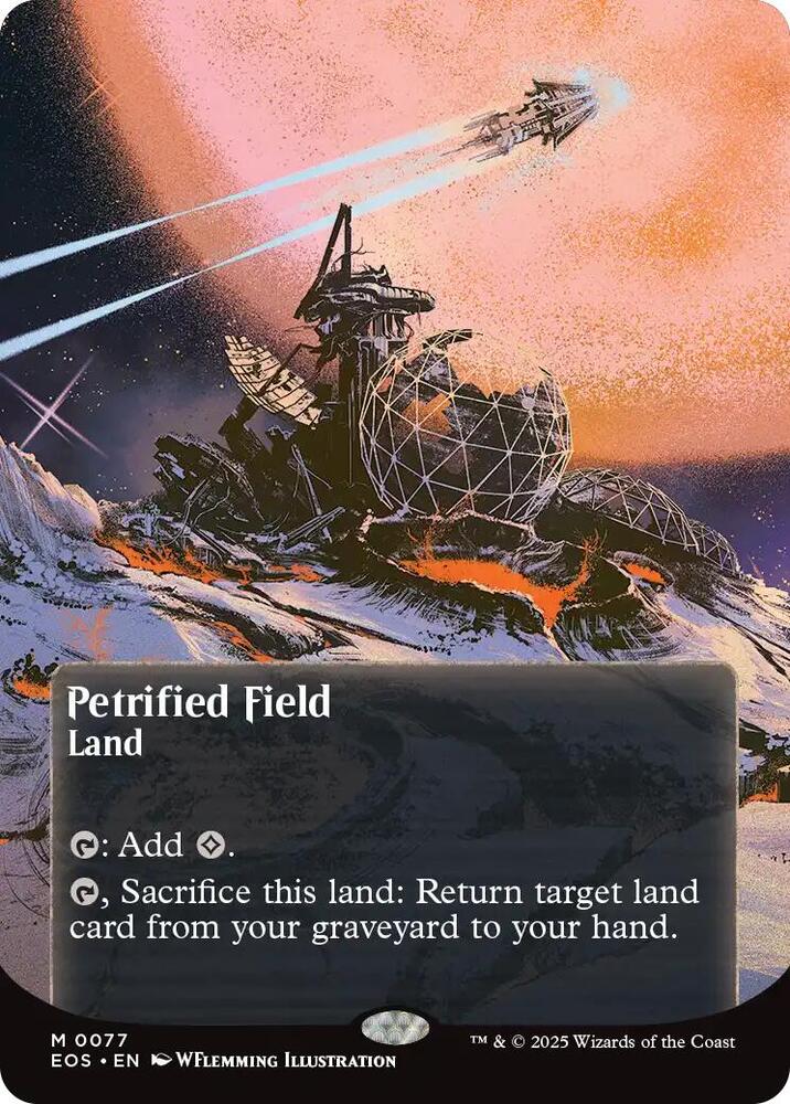 Petrified Field  77/0 (Edge of Eternities: Stellar Sights)  - Borderless Foil | Good Games Adelaide SA