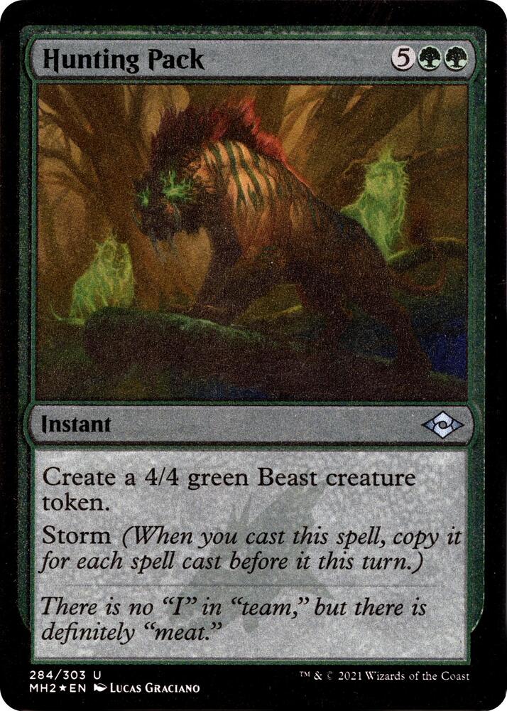 Hunting Pack Foil Etched 284 (Modern Horizons 2)  - Foil | Good Games Adelaide SA