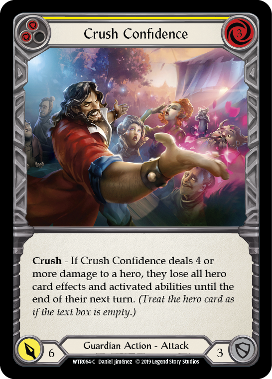 Crush Confidence (Yellow) [WTR064-C] Alpha Print Rainbow Foil | Good Games Adelaide SA
