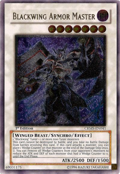 Blackwing Armor Master [CRMS-EN041] Ultimate Rare | Good Games Adelaide SA