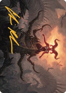 Sheoldred the Apocalypse Art Card Gold Stamped Signature 26 (Art Series: Dominaria United)  | Good Games Adelaide SA
