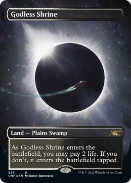 Godless Shrine Borderless Galaxy Foil 533 (Unfinity)  - Foil | Good Games Adelaide SA