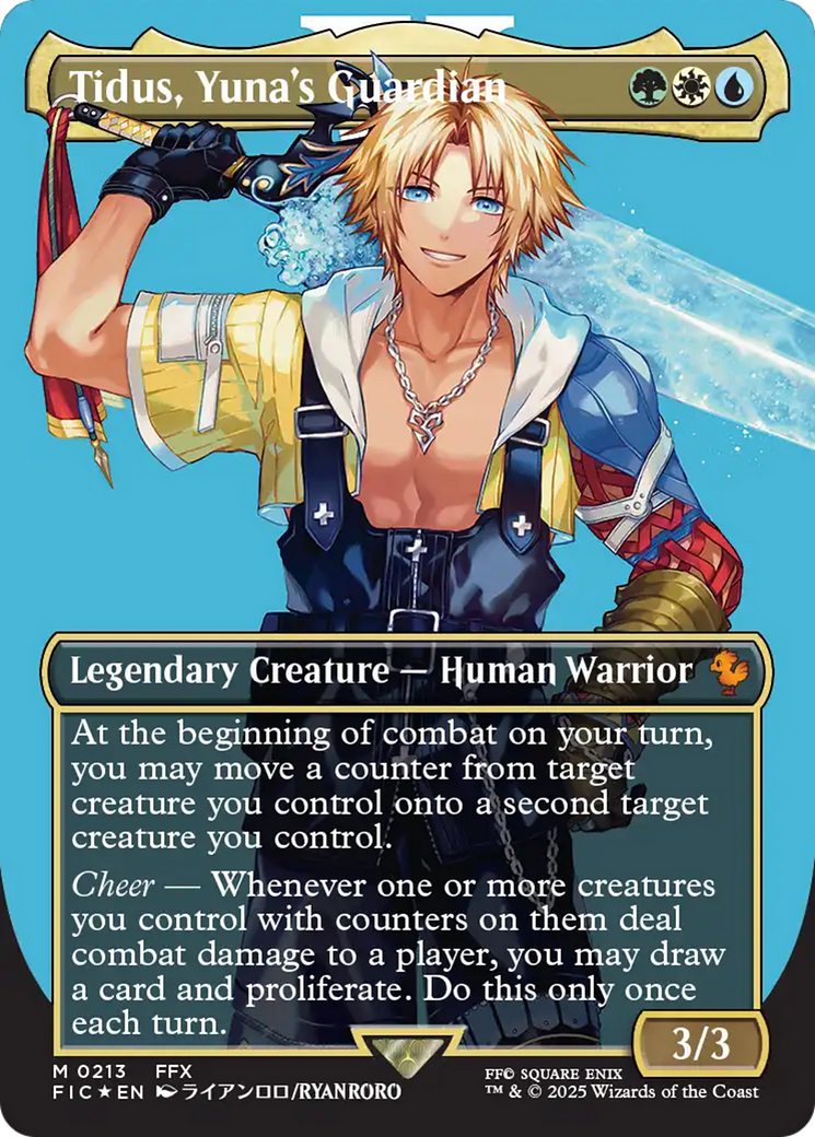 Tidus, Yuna's Guardian (Borderless) (Surge Foil) [FINAL FANTASY Commander] | Good Games Adelaide SA