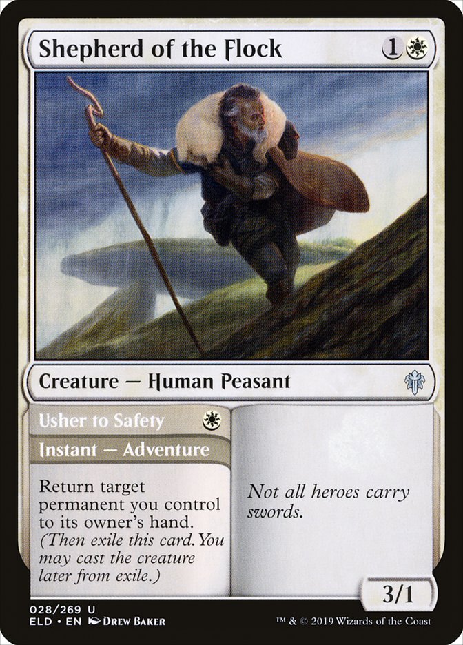 Shepherd of the Flock // Usher to Safety 28 (Throne of Eldraine)  - Foil | Good Games Adelaide SA