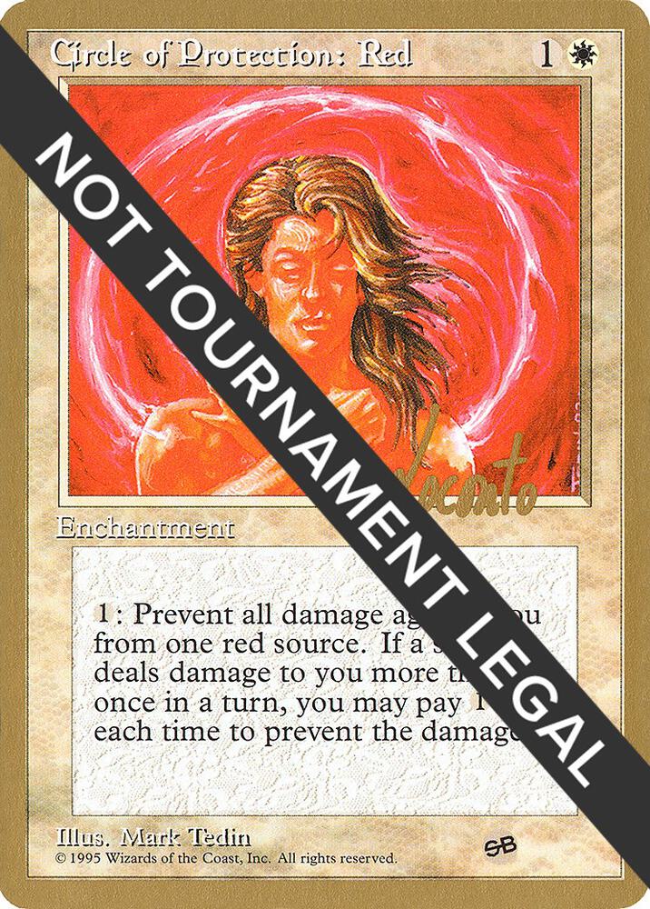 Circle of Protection Red 1996 Michael Loconto 4ED SB ml17sb/308 (World Championship Decks)  | Good Games Adelaide SA